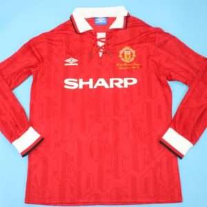 Manchester United 1993-94, Home with Champion Letters, Long Sleeve
