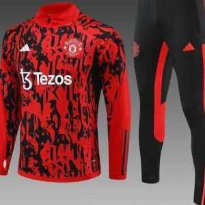 Manchester United 23-24, Black Red Tracksuit Kid Size
