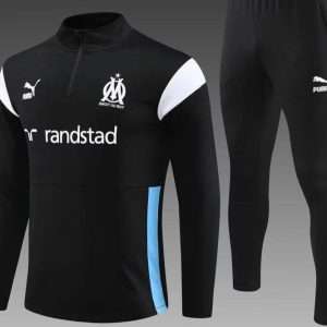 Olympique de Marseille 23-24, Black with White Tracksuits Kid Size