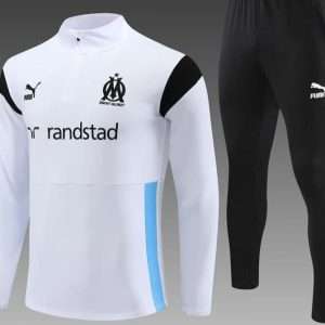 Olympique de Marseille 23-24, White with Black Tracksuits Kid Size
