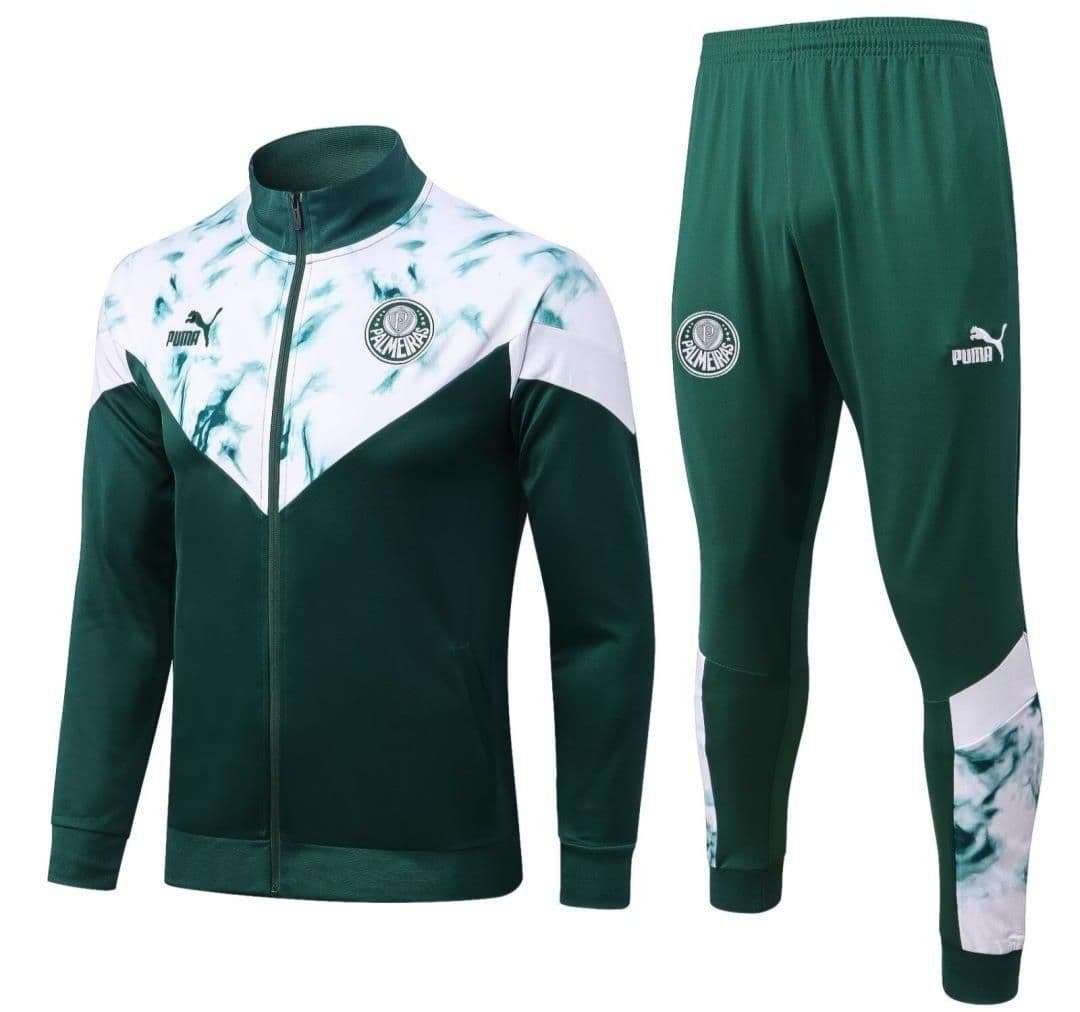 Palmeiras 22-23, Dark Green with White Tracksuit