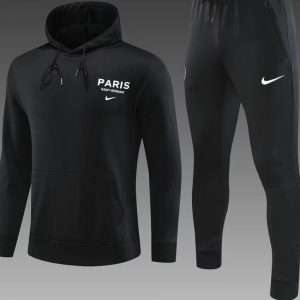Paris Saint-Germain 2023, Black Tracksuit with Hood Kid Size