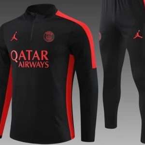 Paris Saint-Germain 2023, Black with Red Tracksuit Kid Size