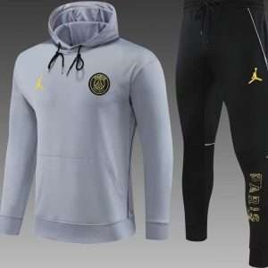 Paris Saint-Germain 2023, Grey Tracksuit with Hood Kid Size