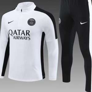 Paris Saint-Germain 2023, White with Black Tracksuit Kid Size