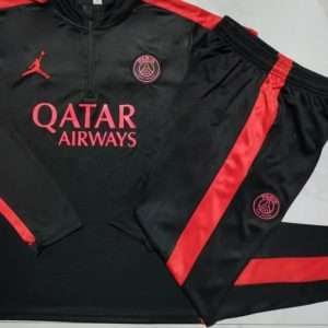 Paris Saint-Germain 23-24, Black with Red Tracksuits Kid Size