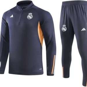 Real Madrid 23-24, Dark Blue with Gold Tracksuit Kid Size