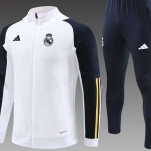 Real Madrid 23-24, White with Dark Blue Tracksuit Kid Size