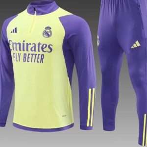 Real Madrid 23-24, Yellow with Purple Tracksuit Kid Size