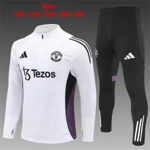 Manchester United Kids Tracksuit 2025-2026 White