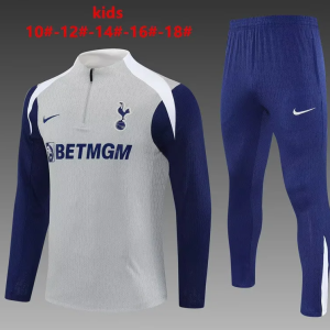 Tottenham Hotspur Kids Tracksuit 2025-2026 Grey Blue